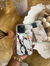 Load image into Gallery viewer, White and gold Marble with 2 in 1 SHOCKPROOF CASE