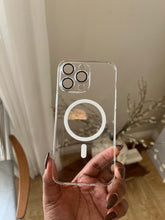 Load image into Gallery viewer, Ultra SLIM transparent MagSafe case with inbuilt lens protector