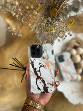 Load image into Gallery viewer, White and gold Marble with 2 in 1 SHOCKPROOF CASE