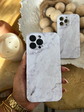 Load image into Gallery viewer, Textured white marble protective case
