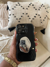 Load image into Gallery viewer, Black wave case with mirror pocket