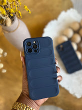 Load image into Gallery viewer, Navy blue Soft 3D Stripe case ma