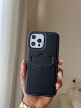 Load image into Gallery viewer, Leather card slot case( BLACK)