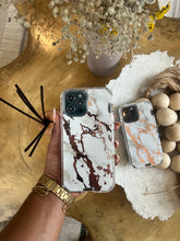 Load image into Gallery viewer, White and gold Marble with 2 in 1 SHOCKPROOF CASE