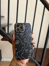 Load image into Gallery viewer, Black minimalist Lineart case