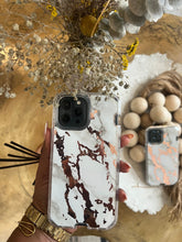 Load image into Gallery viewer, White and gold Marble with 2 in 1 SHOCKPROOF CASE