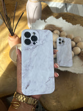 Load image into Gallery viewer, Textured white marble protective case
