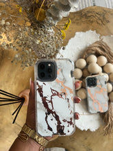 Load image into Gallery viewer, White and gold Marble with 2 in 1 SHOCKPROOF CASE
