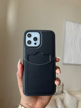 Load image into Gallery viewer, Leather card slot case( BLACK)