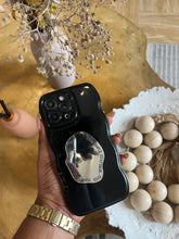 Load image into Gallery viewer, Black wave case with mirror pocket
