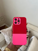 Load image into Gallery viewer, Two Toned silicone case(Red and pink ) no