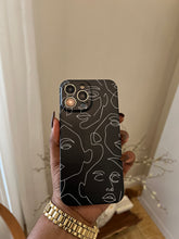 Load image into Gallery viewer, Black minimalist Lineart case