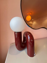 Load image into Gallery viewer, Burgundy Loop Table Lamp