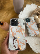 Load image into Gallery viewer, White and gold Marble with 2 in 1 SHOCKPROOF CASE