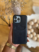 Load image into Gallery viewer, Leather card slot case( Dark Navy BLUE)
