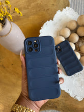 Load image into Gallery viewer, Navy blue Soft 3D Stripe case ma