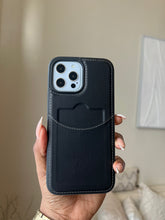 Load image into Gallery viewer, Leather card slot case( BLACK)