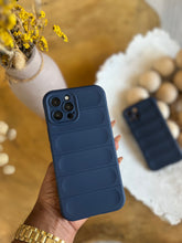 Load image into Gallery viewer, Navy blue Soft 3D Stripe case ma