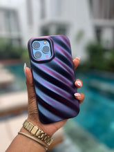 Load image into Gallery viewer, Purple 3D wave case with holder