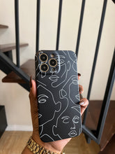 Load image into Gallery viewer, Black minimalist Lineart case