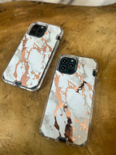 Load image into Gallery viewer, White and gold Marble with 2 in 1 SHOCKPROOF CASE