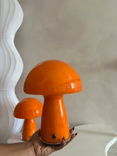 Load image into Gallery viewer, Orange Glass Mushroom Table Lamp