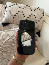 Load image into Gallery viewer, Black wave case with mirror pocket