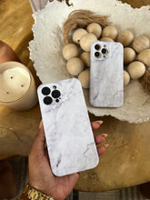 Load image into Gallery viewer, Textured white marble protective case