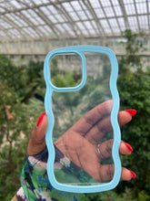 Load image into Gallery viewer, Blue Transparent wavy case π