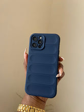 Load image into Gallery viewer, Navy blue Soft 3D Stripe case ma