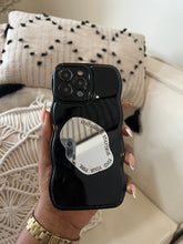 Load image into Gallery viewer, Black wave case with mirror pocket