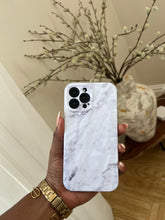Load image into Gallery viewer, Textured white marble protective case