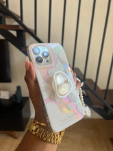 Load image into Gallery viewer, Holographic translucent popsocket case (can be bought with or without the charm holder) it’ll
