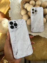 Load image into Gallery viewer, Textured white marble protective case