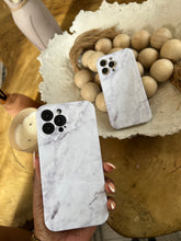 Load image into Gallery viewer, Textured white marble protective case