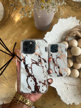 Load image into Gallery viewer, White and gold Marble with 2 in 1 SHOCKPROOF CASE