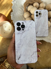 Load image into Gallery viewer, Textured white marble protective case