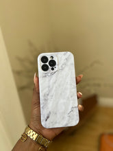 Load image into Gallery viewer, Textured white marble protective case