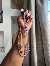 Load image into Gallery viewer, Gorgeous Long beaded Charms (lavender mixed with brown beads )