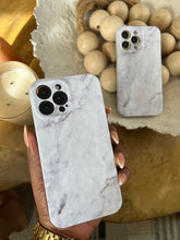 Load image into Gallery viewer, Textured white marble protective case