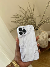 Load image into Gallery viewer, Textured white marble protective case
