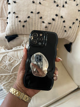 Load image into Gallery viewer, Black wave case with mirror pocket