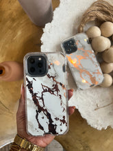 Load image into Gallery viewer, White and gold Marble with 2 in 1 SHOCKPROOF CASE
