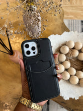 Load image into Gallery viewer, Leather card slot case( BLACK)