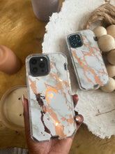 Load image into Gallery viewer, White and gold Marble with 2 in 1 SHOCKPROOF CASE