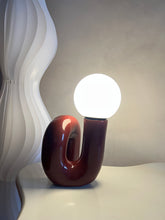 Load image into Gallery viewer, Burgundy Loop Table Lamp