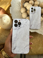 Load image into Gallery viewer, Textured white marble protective case