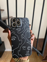 Load image into Gallery viewer, Black minimalist Lineart case