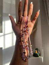 Load image into Gallery viewer, Gorgeous Long beaded Charms (lavender mixed with brown beads )