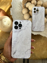 Load image into Gallery viewer, Textured white marble protective case